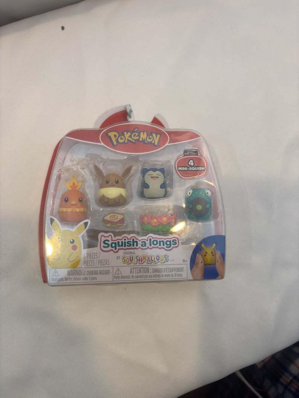 Pokemon Squish-a-longs 6-Piece Mini-Squish Figure Set